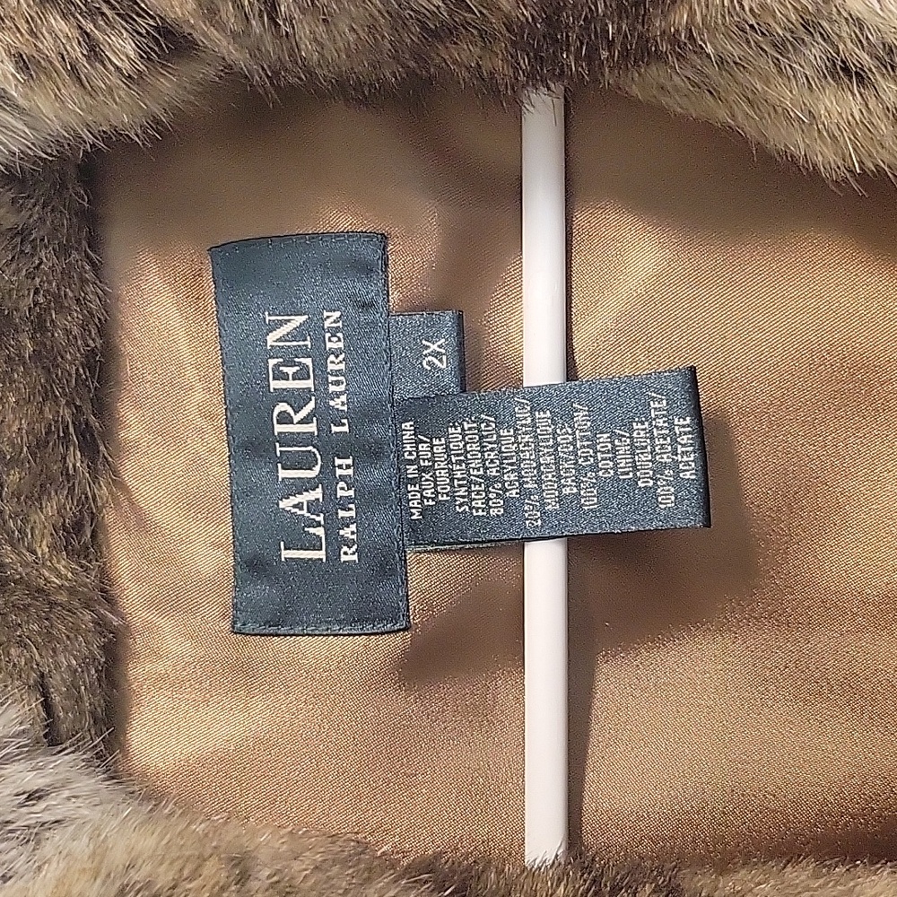 Lauren Ralph Lauren Faux Fur Vest - Picture 2 of 8